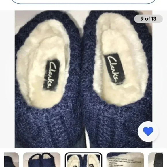 Clark’s woman’s Willowdean navy blue suede upper leather Size 6M slippers shoe - Picture 7 of 12